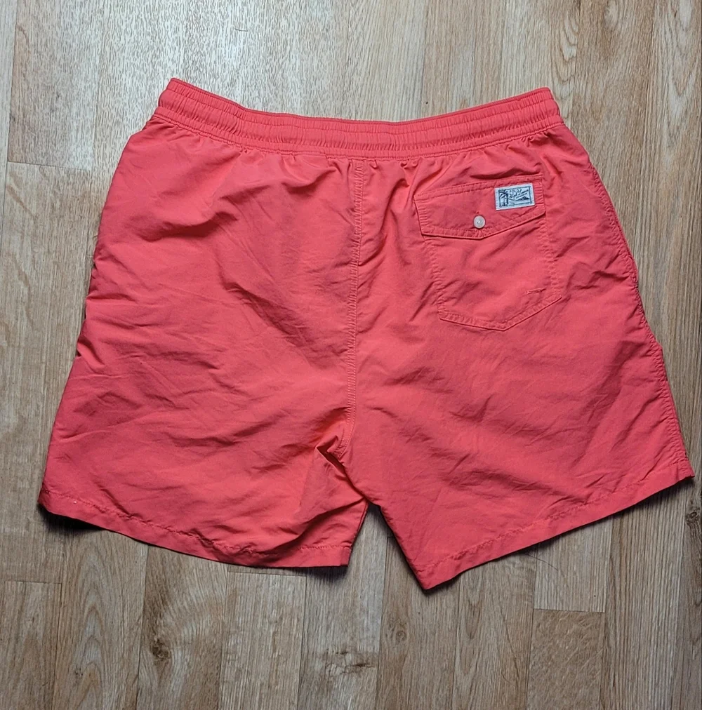 Ralph Lauren Blue and Pink Swim Shorts Size XL/TG